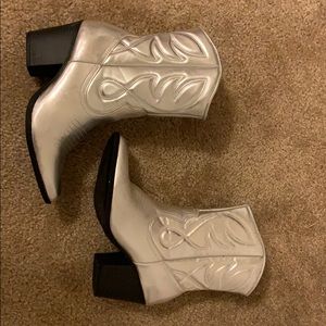 Silver Cowboy Boots
